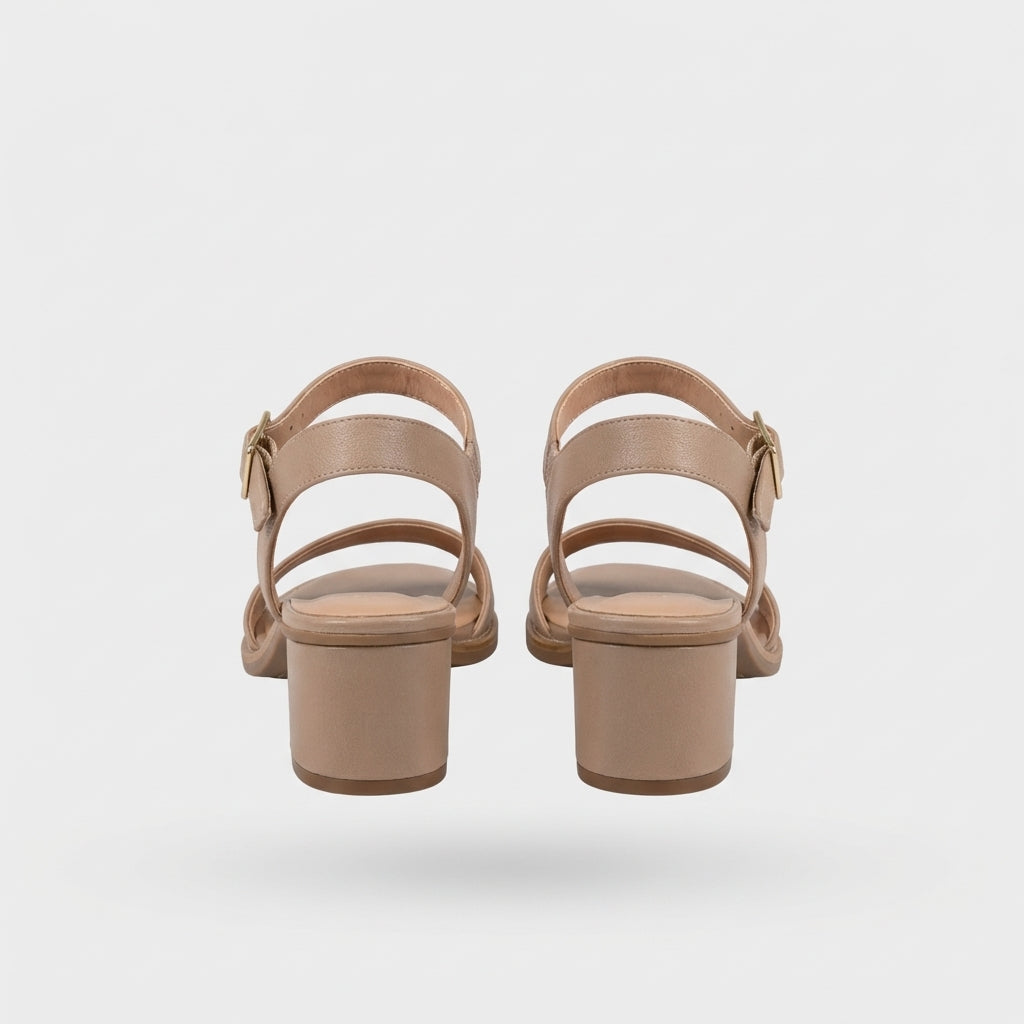 Fiorastil Sandalen mit Absatz – Beige – Bequem und stylisch – Damen