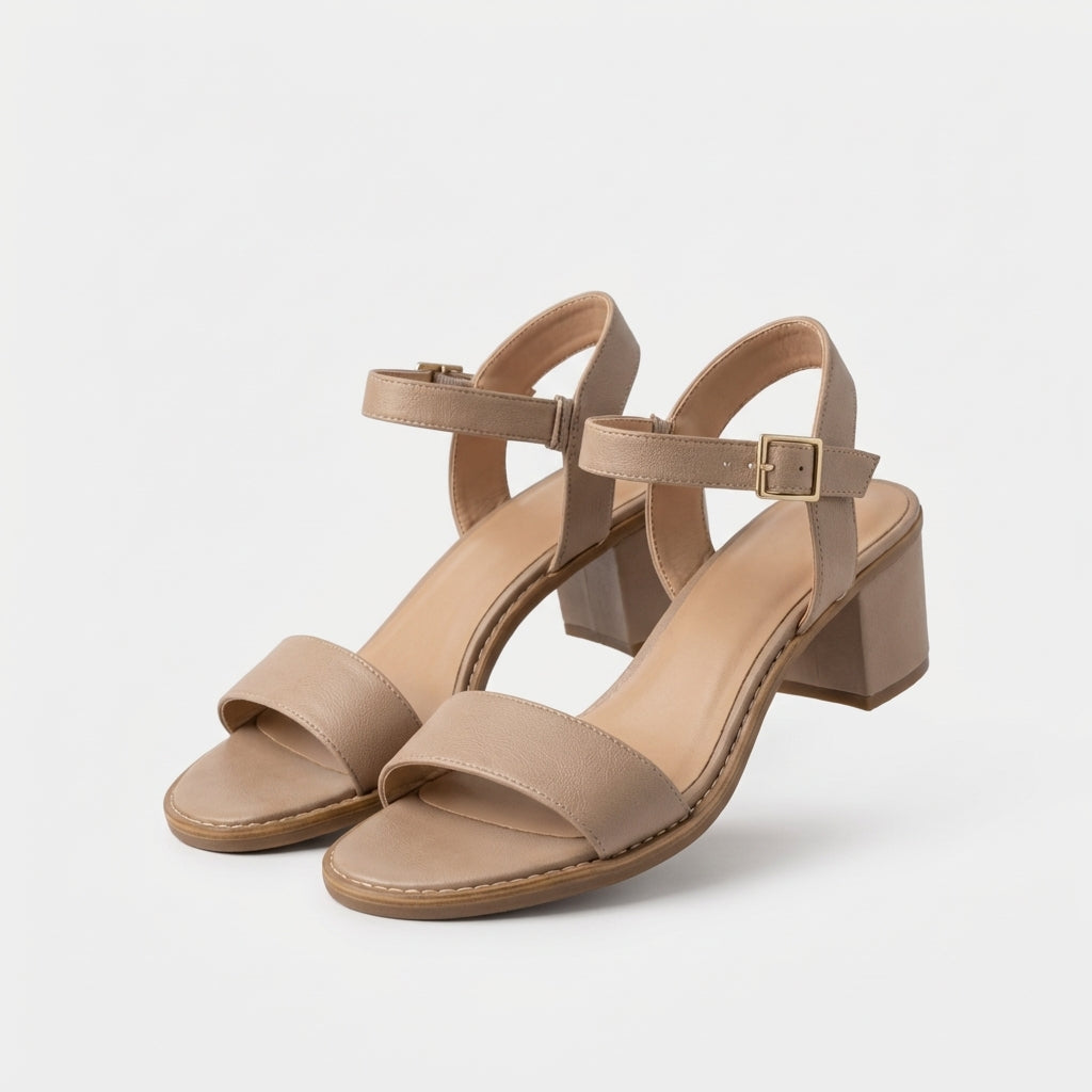 Fiorastil Sandalen mit Absatz – Beige – Bequem und stylisch – Damen