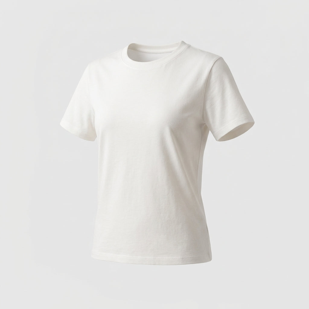 T-Shirt mit Rundhalsausschnitt - Weiß - Zeitloser Komfort - Damen