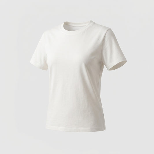 T-Shirt mit Rundhalsausschnitt - Weiß - Zeitloser Komfort - Damen